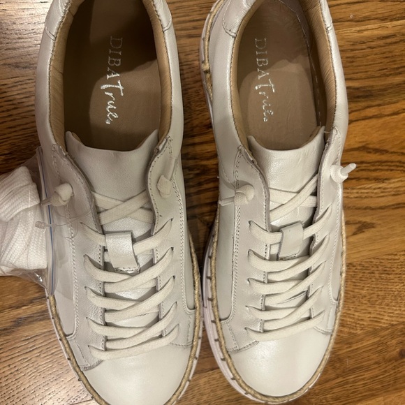 DIBA True Womens Sneakers Em Belish White Leather Platform NWOT Athleisure - Picture 4 of 11